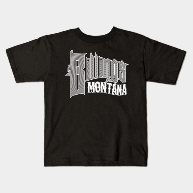 Vintage Billings, MT Kids T-Shirt by DonDota